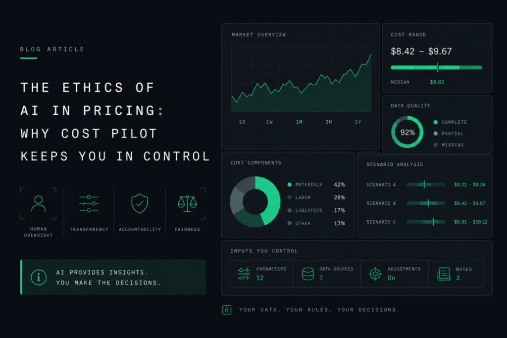 The Ethics of AI in Pricing: Why Cost Pilot Keeps You in Control