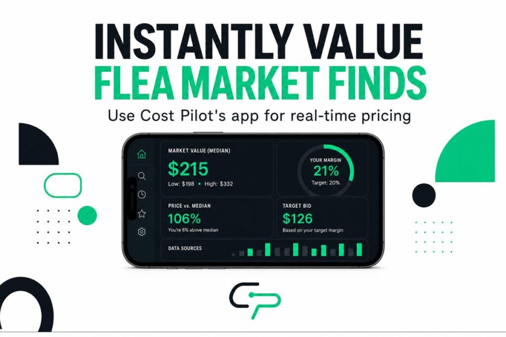 Using Cost Pilot's Mobile App to Instantly Value Flea Market Finds on the Go